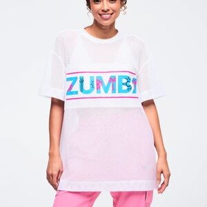 Zumba Cruise Boxy Oversized Mesh Top
